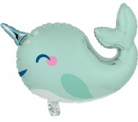 Narwal Party Folienballon 70cm