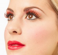 Rot-Schwarze Maxi Klebewimpern