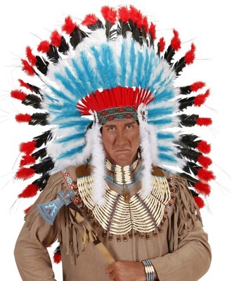 Braun-Beige-Blaues Perlenhalsband 3