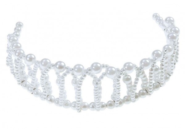 Weiße Prinzessin Perlenkrone