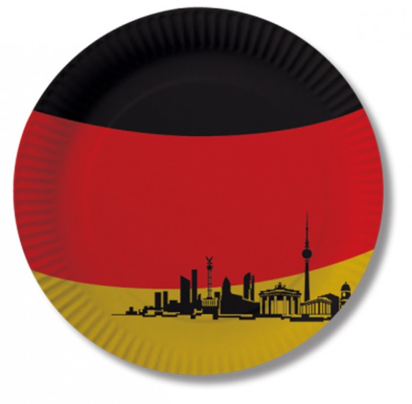 10 Deutschland Pappteller Berlin 23cm