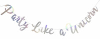 Vorschau: Party like a Unicorn Girlande 1,5m