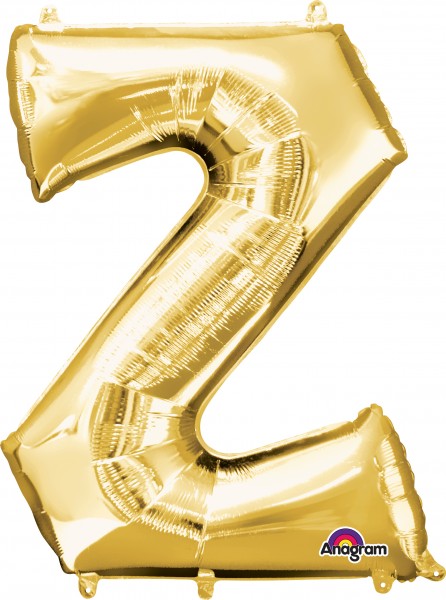 Buchstaben Folienballon Z gold 83cm