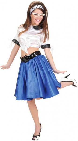 50er Jahre Petticoat Rock Blau