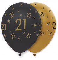 6 Magical 21st Birthday Luftballons 30cm