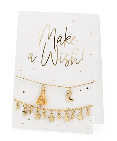 Make a wish Grußkarte mit Armbändern