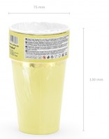 Vorschau: 6 Candy Party Pappbecher gelb 220ml