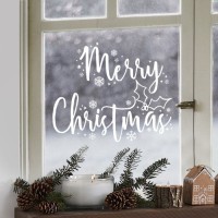 2 Winterdorf Merry Christmas Fenstersticker