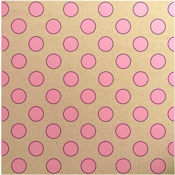 Gepunktetes Geschenkpapier Rosa Eco