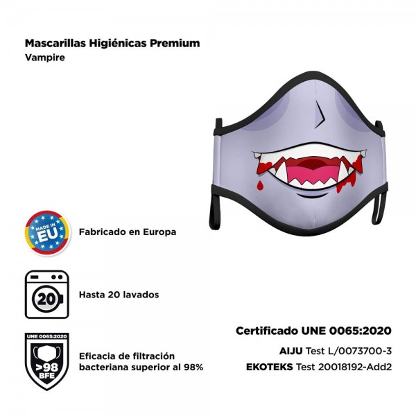 Mund Nasen Maske Vampir für Kinder 2