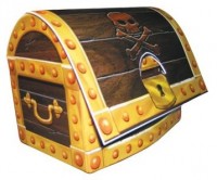 Piraten Crew Dekofigur Schatztruhe 18 x 23,5cm