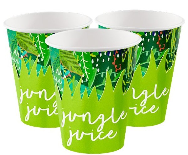 10 Jungle Vibes Pappbecher 250ml