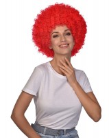 Afro Perücke Carnival rot