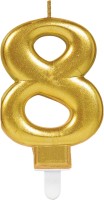 Goldene Zahlenkerze 8