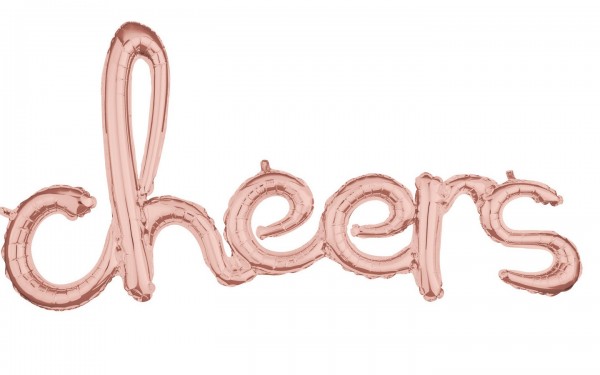 Cheers Ballon roségold 1,01m x 53cm