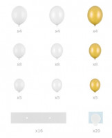 Vorschau: Sinnliche Liebe Herz Ballongirlande gold 1,66 x 1,6m