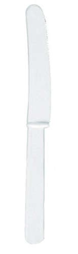 20 Plastikmesser in Weiß