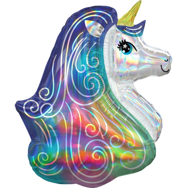 Schimmernder Regenbogen Einhorn Ballon