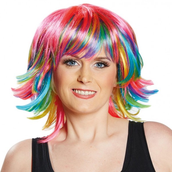 Regenbogen Party Perücke Für Damen