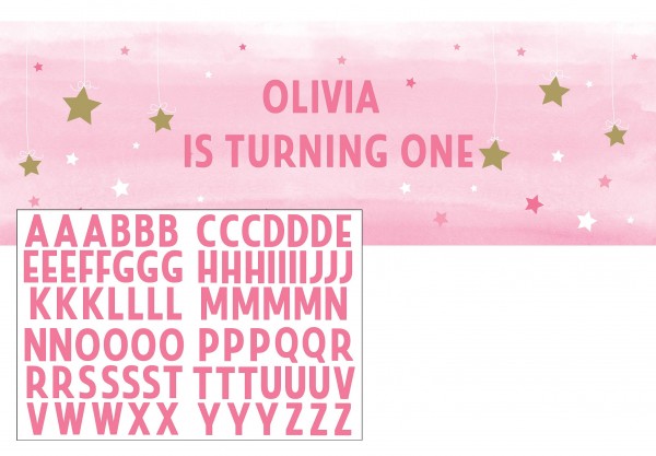 Twinkle Baby Girl Banner 1,52m x 50cm 2