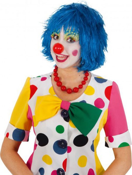 Clown Wuschelperücke Blau Anton