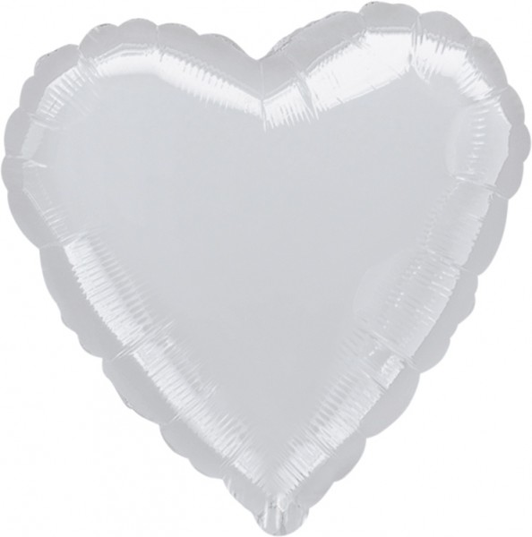 Silberner Herzballon 46cm