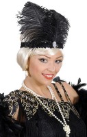 Pailetten-Stirnband Mit Diamant Und Feder