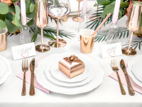 10 Roségold metallic Geschenkboxen