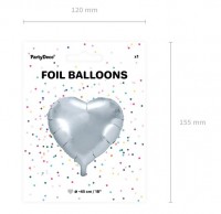 Förhandsgranskning: Herzilein folieballong silver 45cm