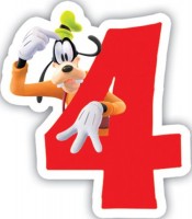 Goofy Geburtstagskerze Zahl 4