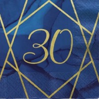 16 Luxurious 30th Birthday Servietten 33cm