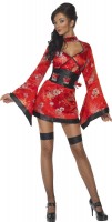Vorschau: Sexy Geisha Damenkostüm Deluxe In Rot-Schwarz