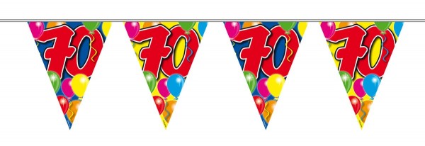 Spectacular 70th Birthday Wimpelkette 10m