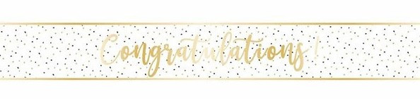Congratulations Folien Banner gold 2,7m
