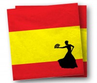 20 Spanien Servietten Barcelona 33cm