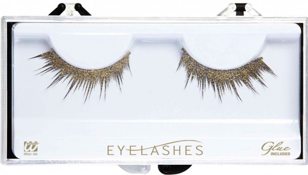 Spitze Glitzer Gold Wimpern