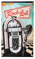 Rock & Roll Fieber Flagge 150 x 90cm