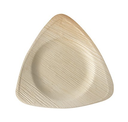 25 Palmblatt Teller Rossini 3-eckig 20 x 20cm