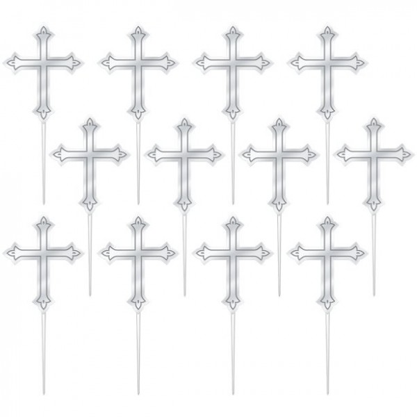12 Silbernes Kreuz Partypicker