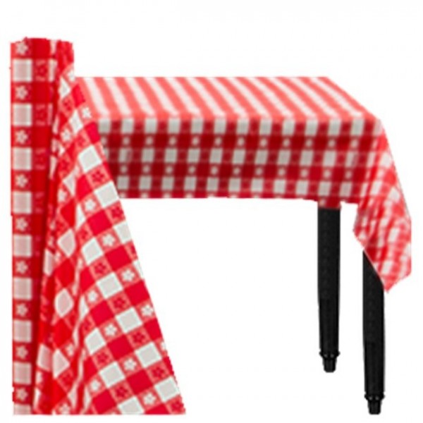 Tischdecke kariert auf Rolle 30m