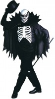 Schwarzes Gruselskelett Kostüm