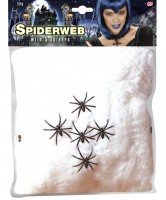 Horror Spinnennetz mit Spinnen 100g