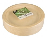 50 Runde Zuckerrohr Teller natur 23cm