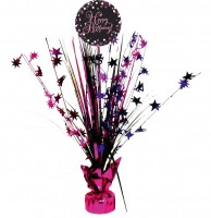 Pink Happy Birthday Tischfontäne 46cm