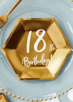 Vorschau: 6 Glossy 18th Birthday Teller 20x17cm
