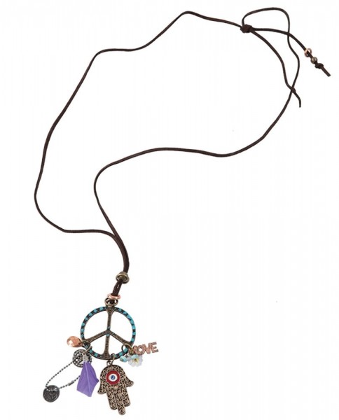 Peace & Hippie Love Halskette