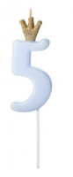 Birthday King Zahl 5 Tortenkerze 9,5cm
