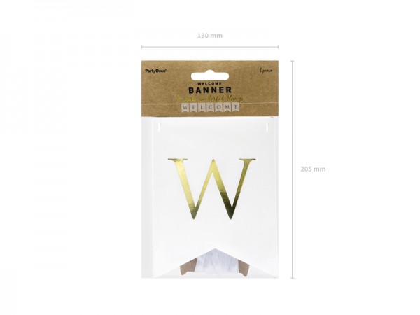 DIY Welcome Girlande weiß 95cm 4