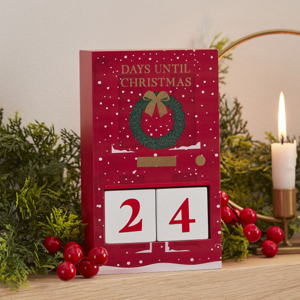 Holz Weihnachts-Countdown Kalender