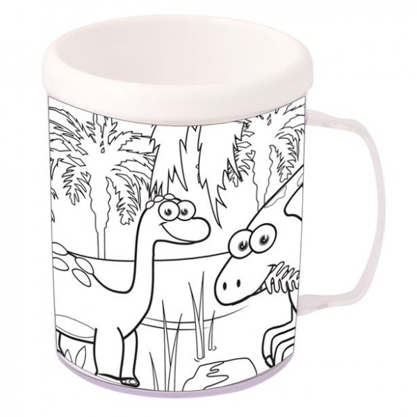 Dinosaurier Becher zum Ausmalen